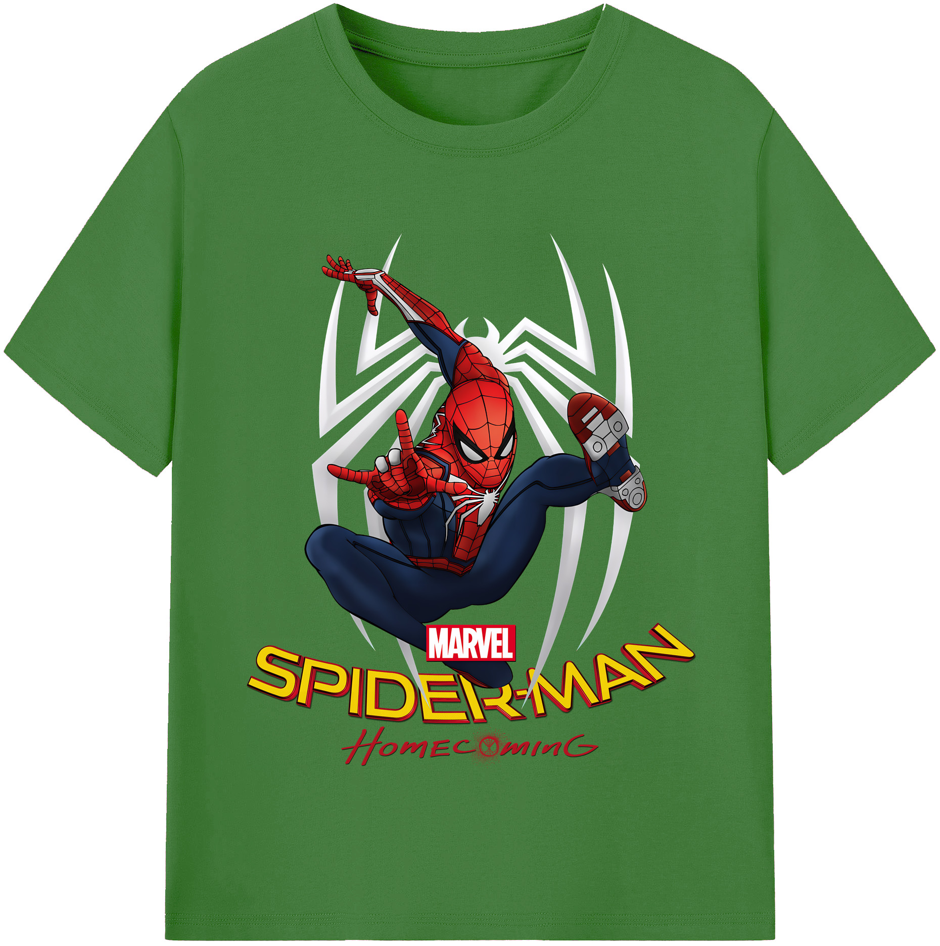 （画像用） Spider Man スパイダーマン レディースカジュアルプリントTシャツ（綿100％）